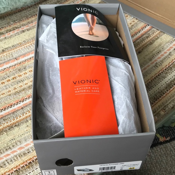 Vionic Cork Wedge 2” Heel Sandals Lizard Gray Size 8 - Picture 5 of 10